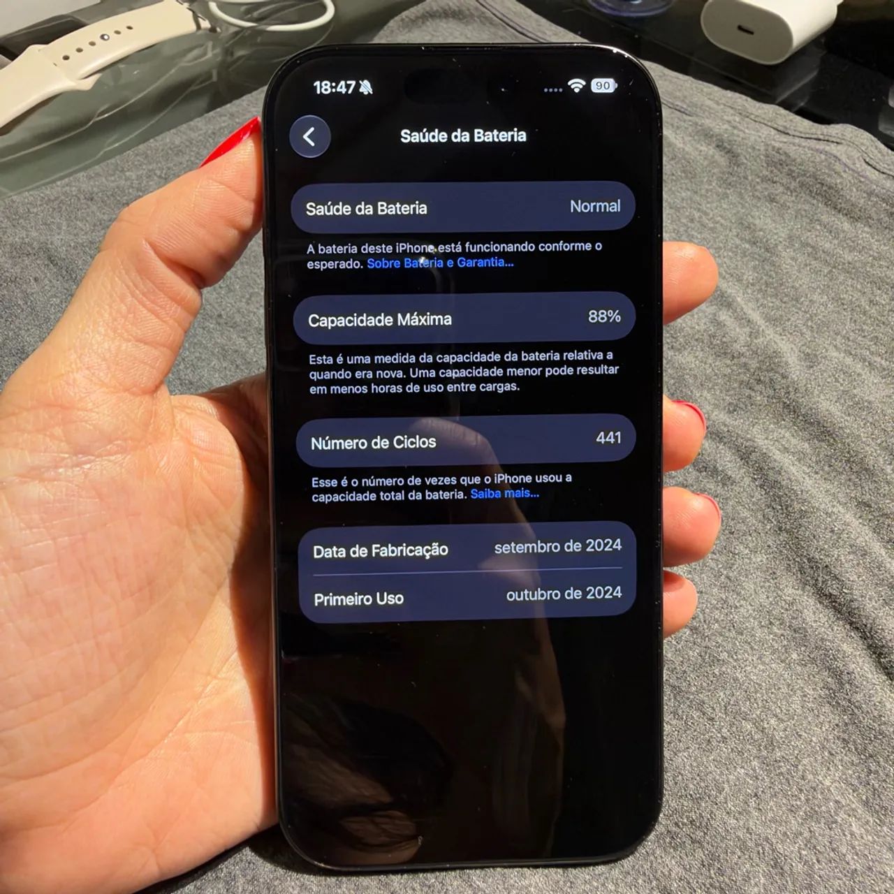 iPhone 16 Pro 256 GB Preto com Caixa - Foto 2