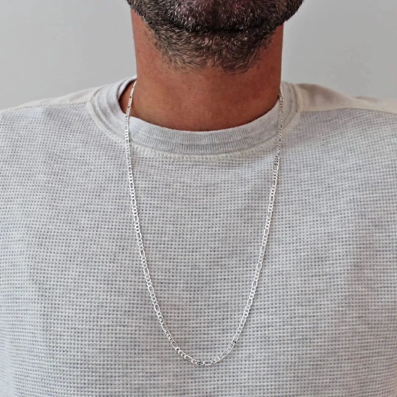 Corrente masculina prata 925 - Foto 2