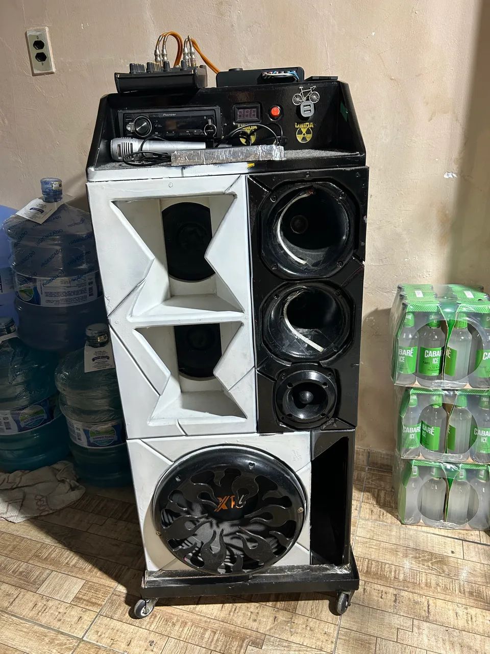 Caixa de Som Amplificada com Mesa de Som - Foto 3