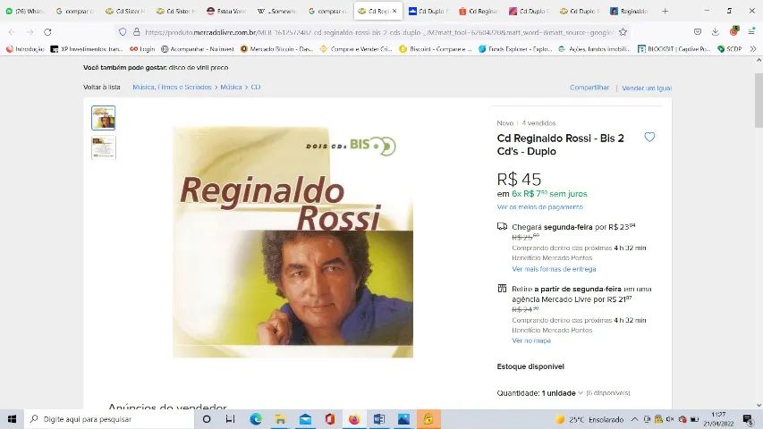 CD Duplo Reginaldo Rossi Série BIS Original - Foto 5