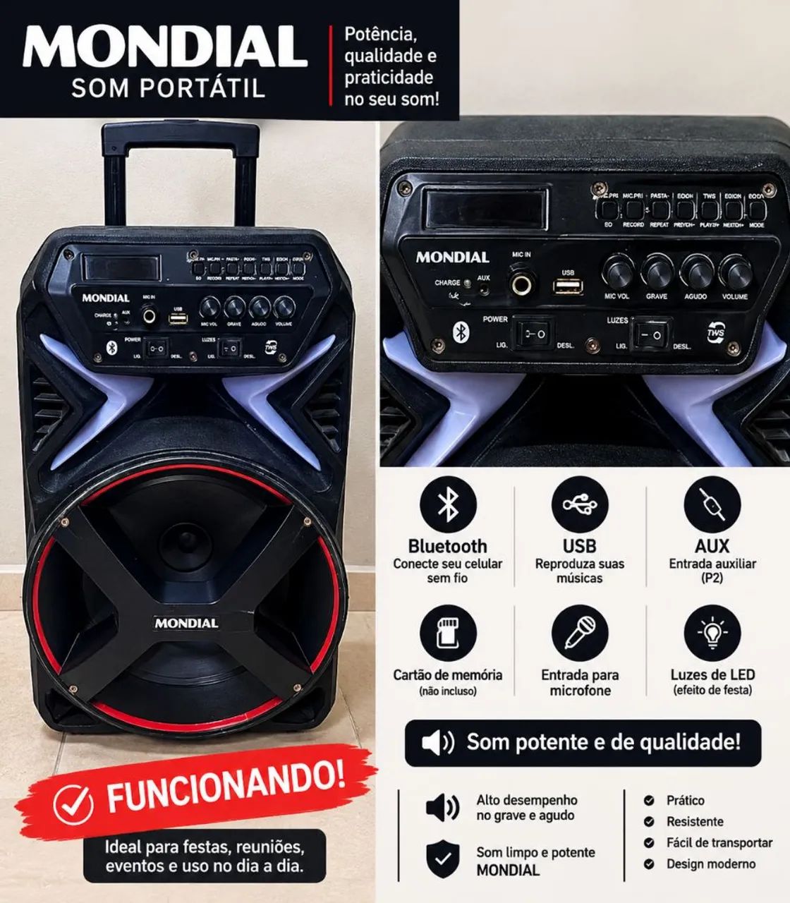 Caixa de som amplificada para festas e outros. - Foto 2