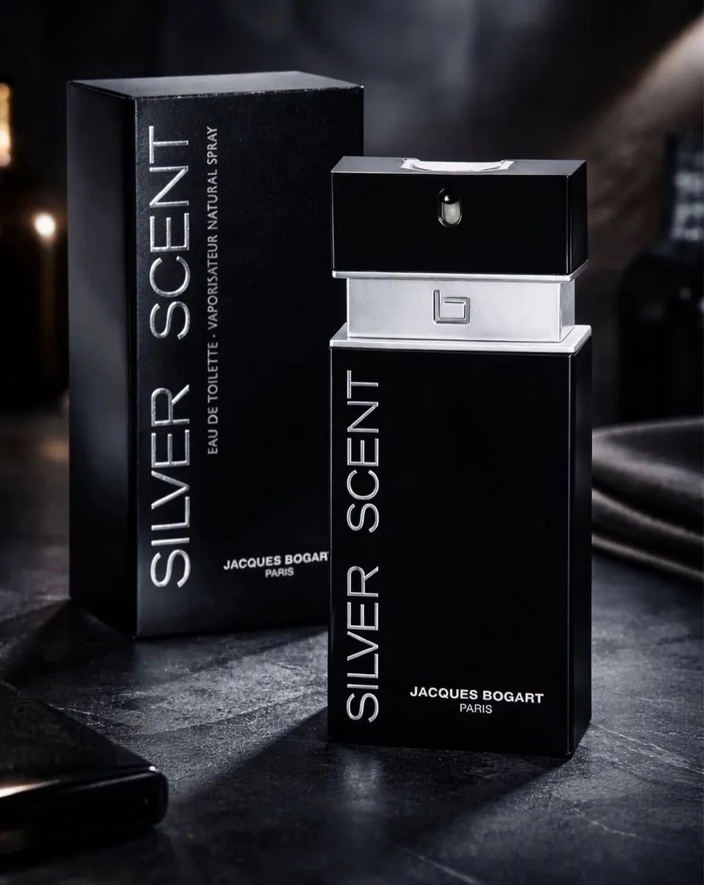 Perfume silver scent intense 100ml Jacques Bogart selo Adipec volume de unidade 100ml 