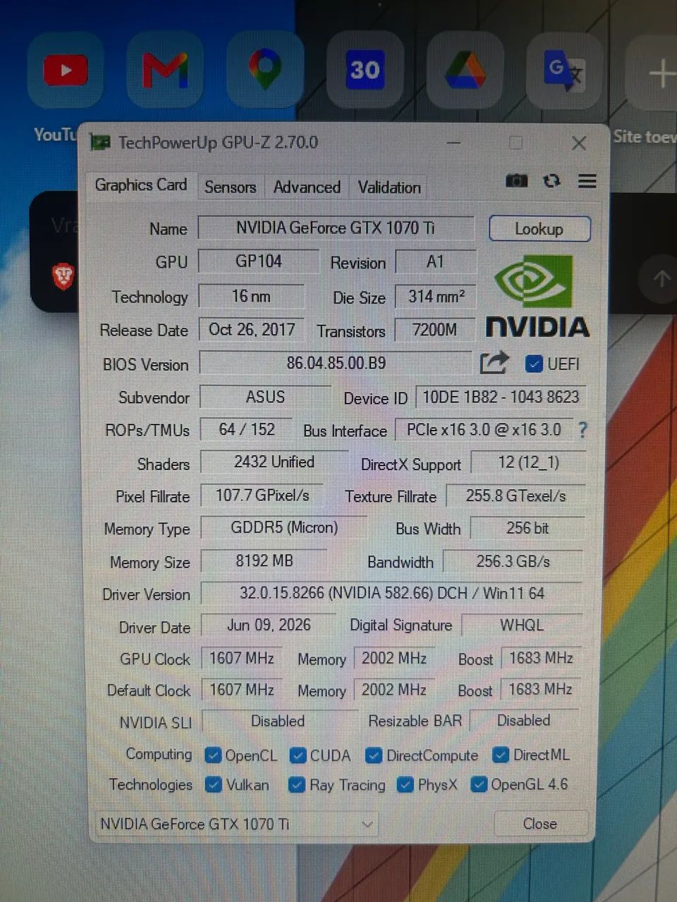 Placa de Vídeo NVidia ASUS CERBERUS GTX 1070 Ti A8G - Foto 4
