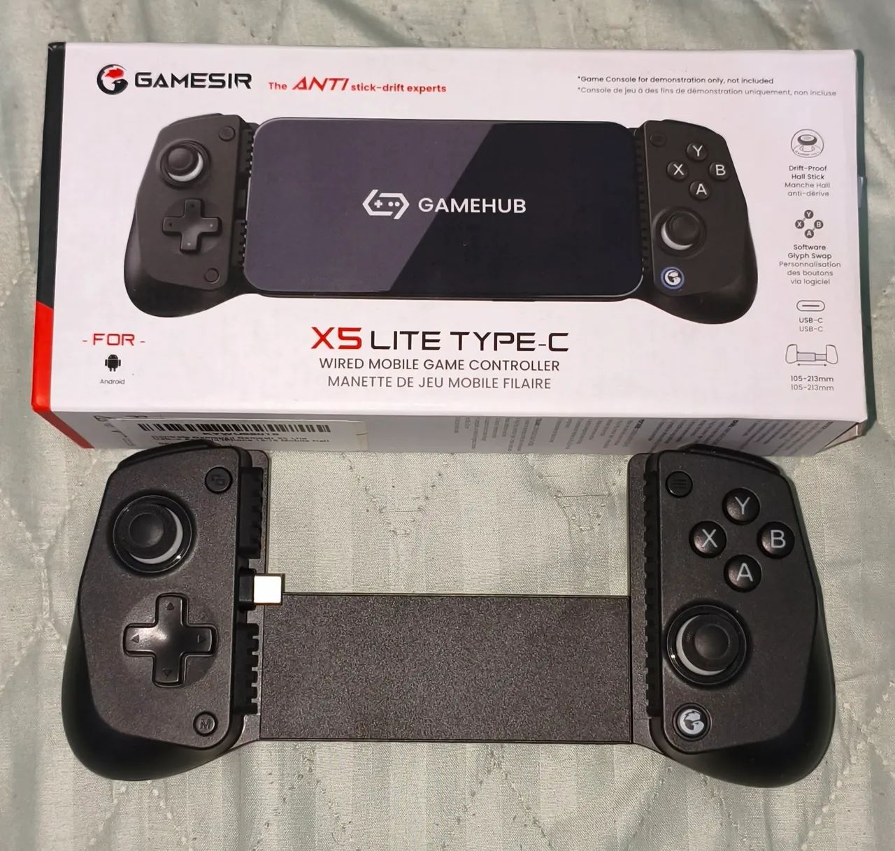 Gamepad GameSir X5 Lite USB-C Android iPhone 15/16 Mobile Hall Effect Turbo Leve Preto