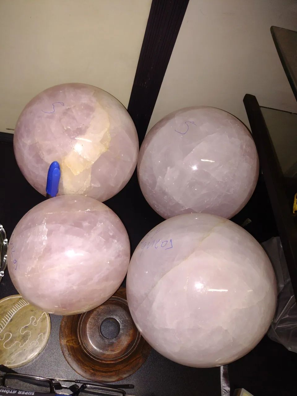 Bola de quartzo rosa 5kg extra  - Foto 5