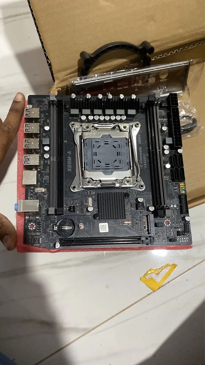 Placa mãe mini itx x99 mais processador e5 2680v4  para gabinete mini itx e micro atx 