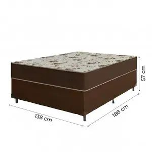 Conjunto Base e Colchão De Casal Espuma D33 Novo! - Foto 2