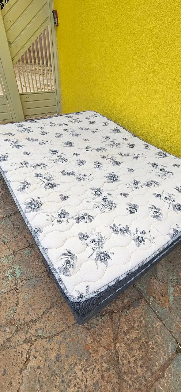 cama box casal padrão base e colchão espuma duro ENTREGA GRÁTIS  - Foto 2