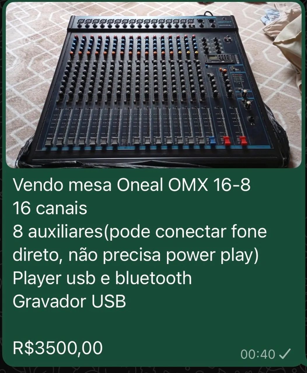 Mesa de som Oneal