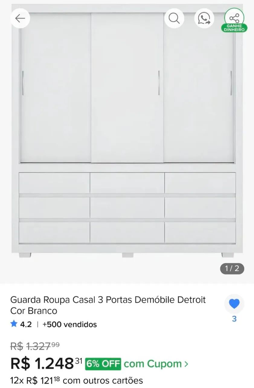 Guarda-roupas e mesa de cabeceira - Foto 4