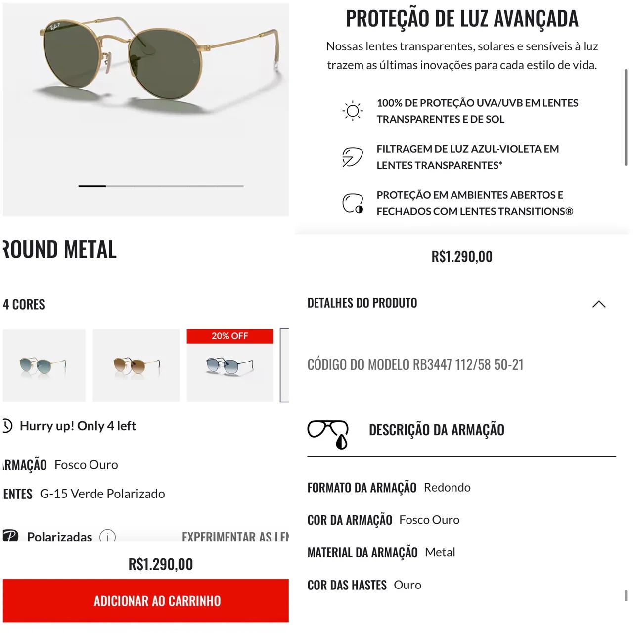 Óculos Ray-Ban RB 3447 Original - Foto 2