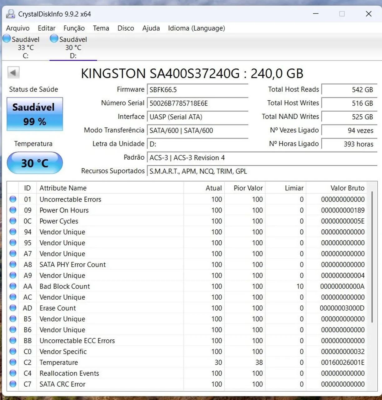 Ssd kingston 256 GB - Foto 2