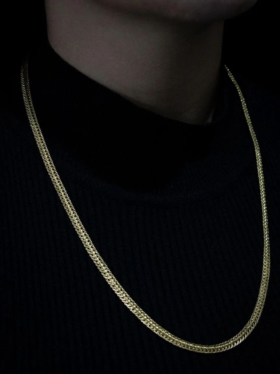 Kit Corrente + Pulseira Salamandra 4mm - Moeda Antiga | Acabamento sofisticado - Foto 2
