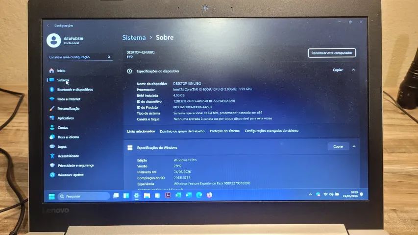 Notebook, I3 6ª geração, 512gb de SSD e 4gb de Memória - Foto 3
