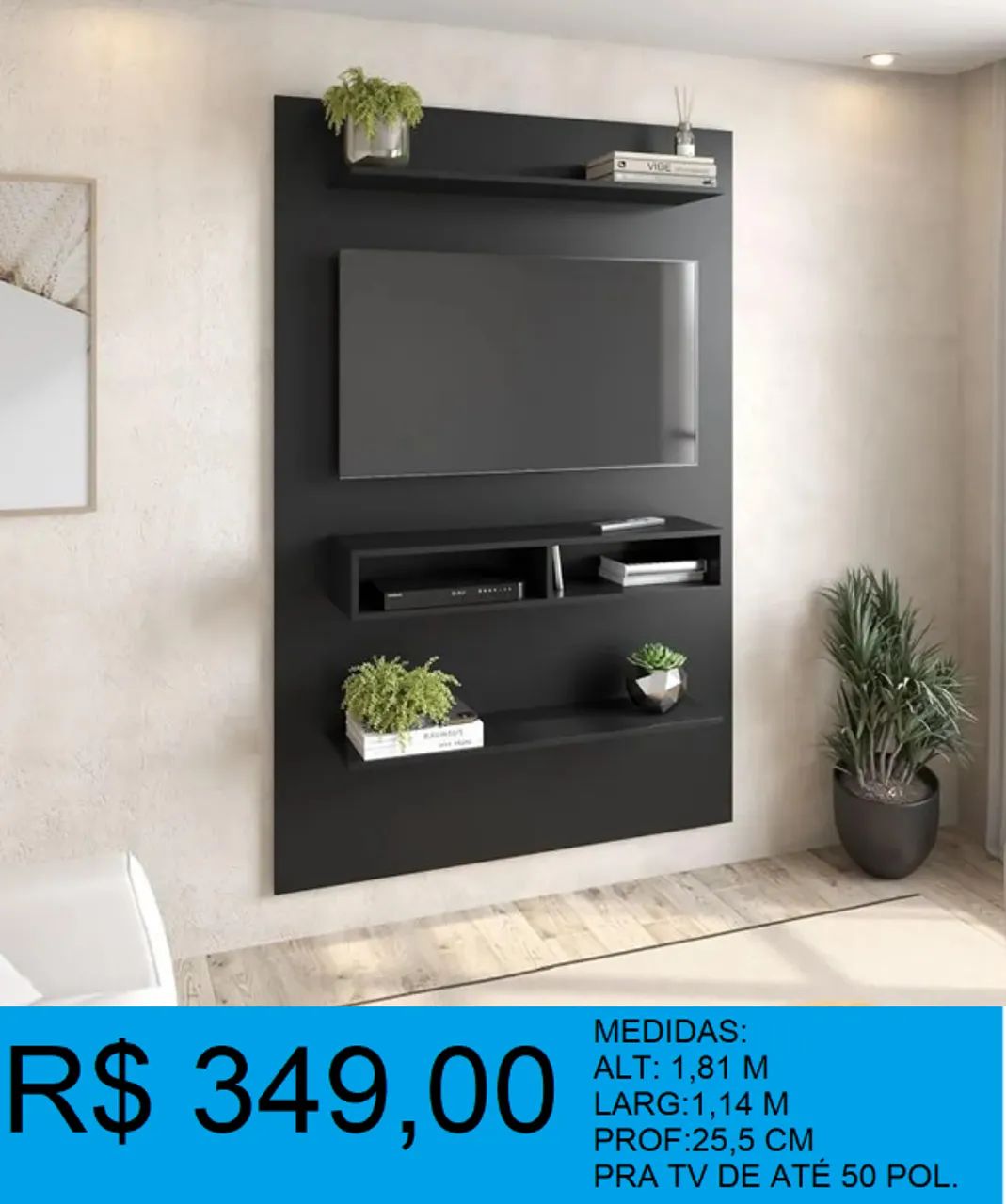Painel dois nichos com design clean