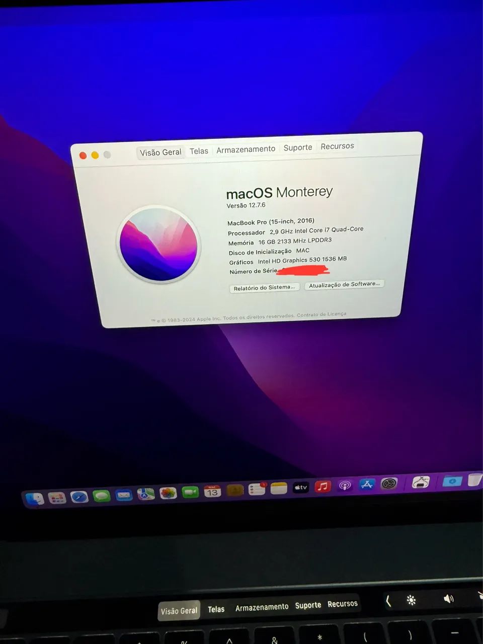 MacBook Pro i7 2016 16Gb SSD 512Gb - Notebooks - Centro, Barretos