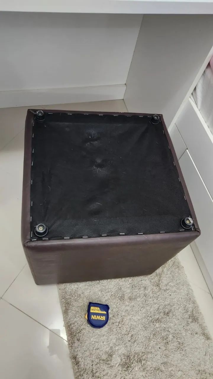 Puff courino marrom - Foto 3