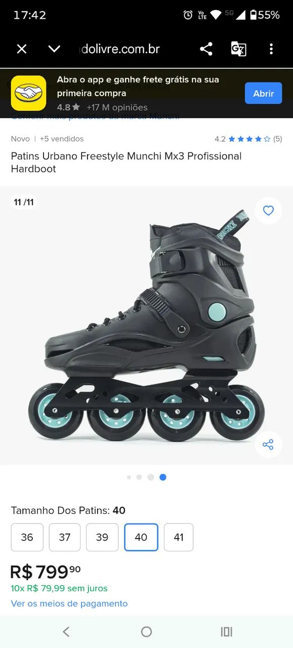 Roller novo na caixa  - Foto 4