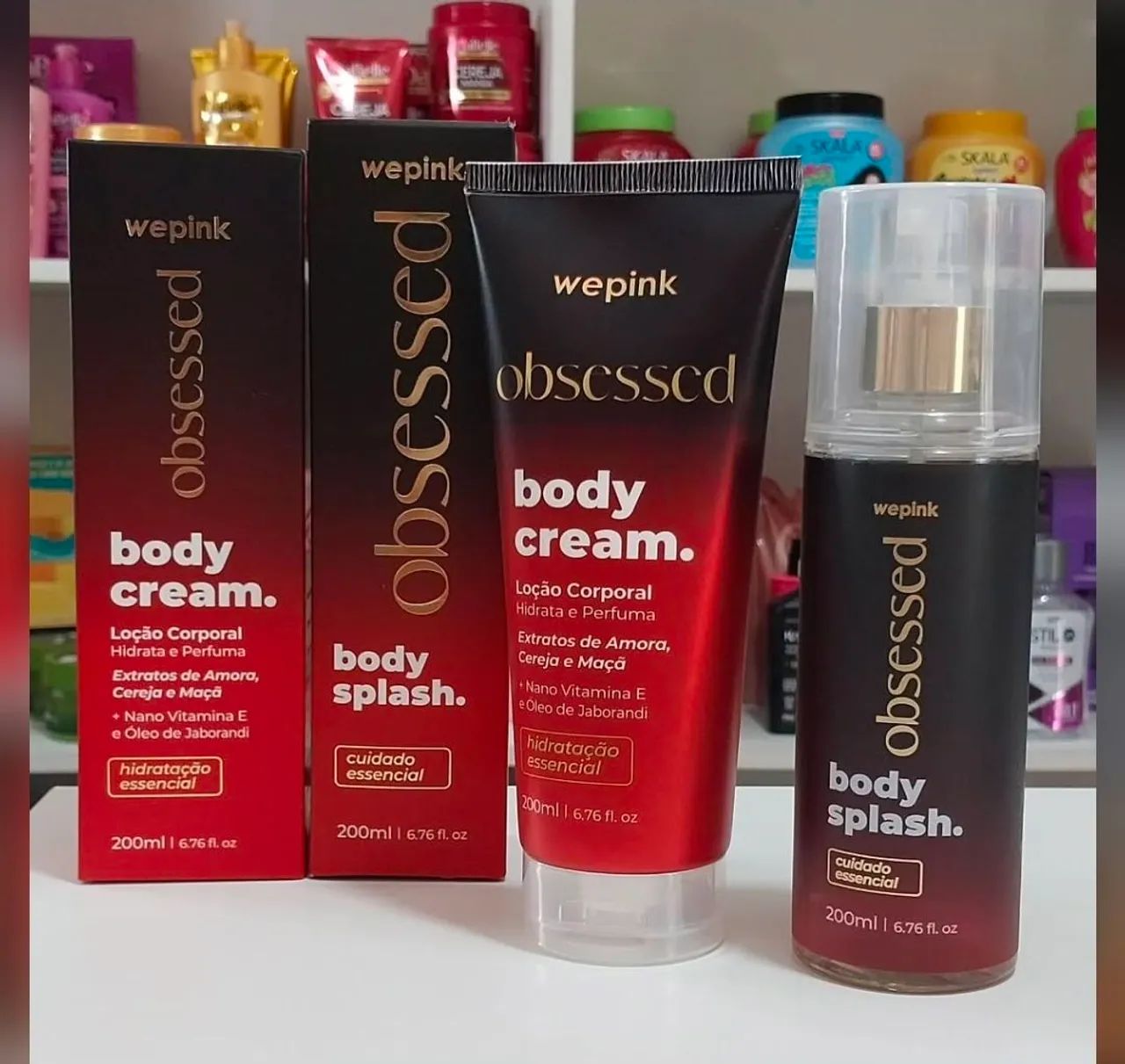 Kit wepink body splash e hidratante obsession