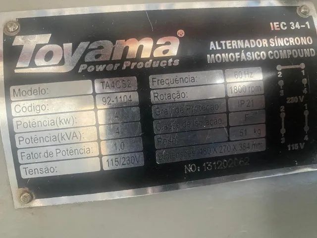 Alternador Toyama TA12.4CS2 - Foto 2