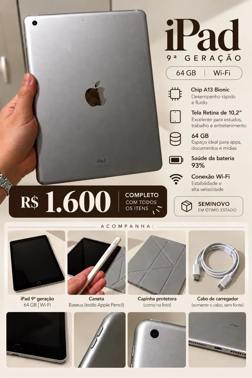 IPad 9ª geração - 64GB