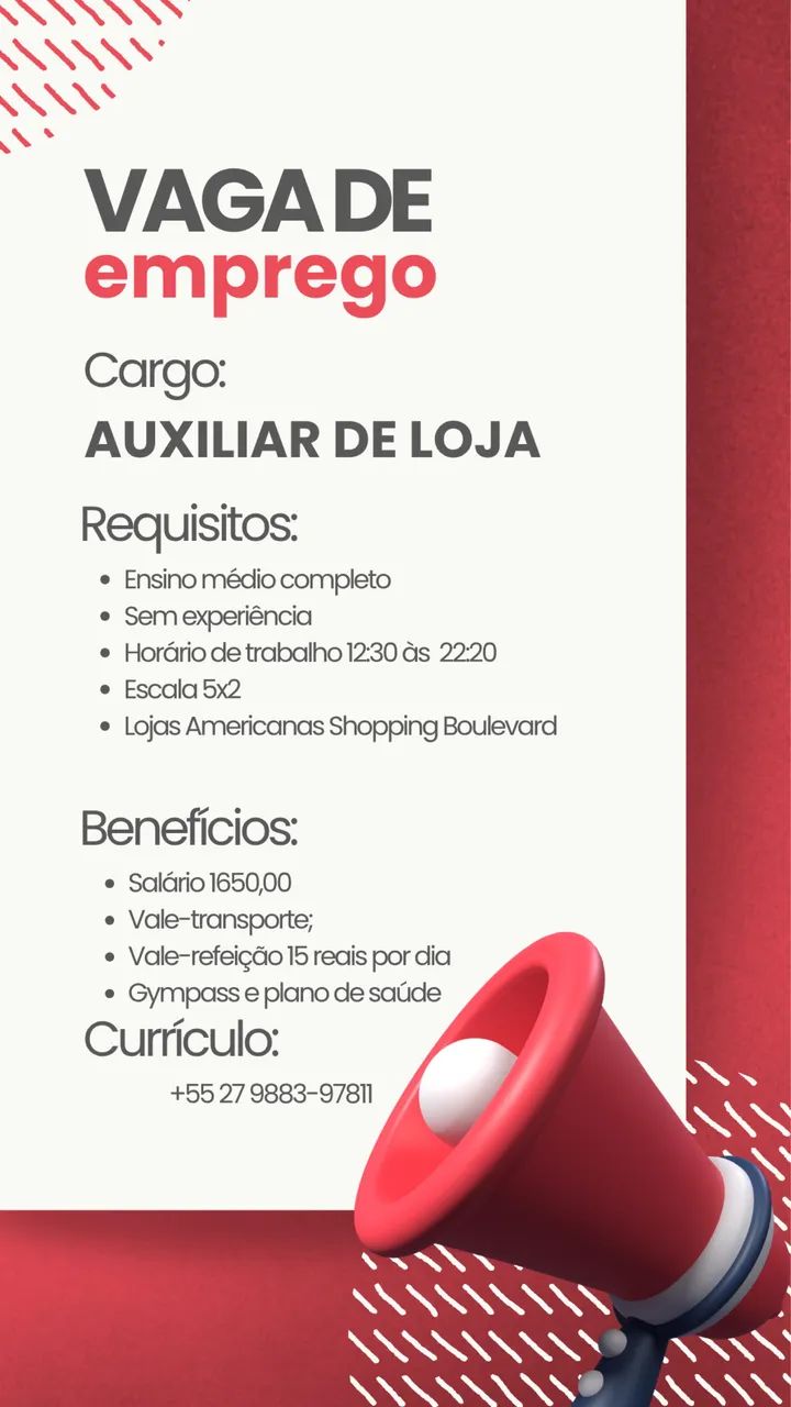Vagas de emprego Vila Velha es