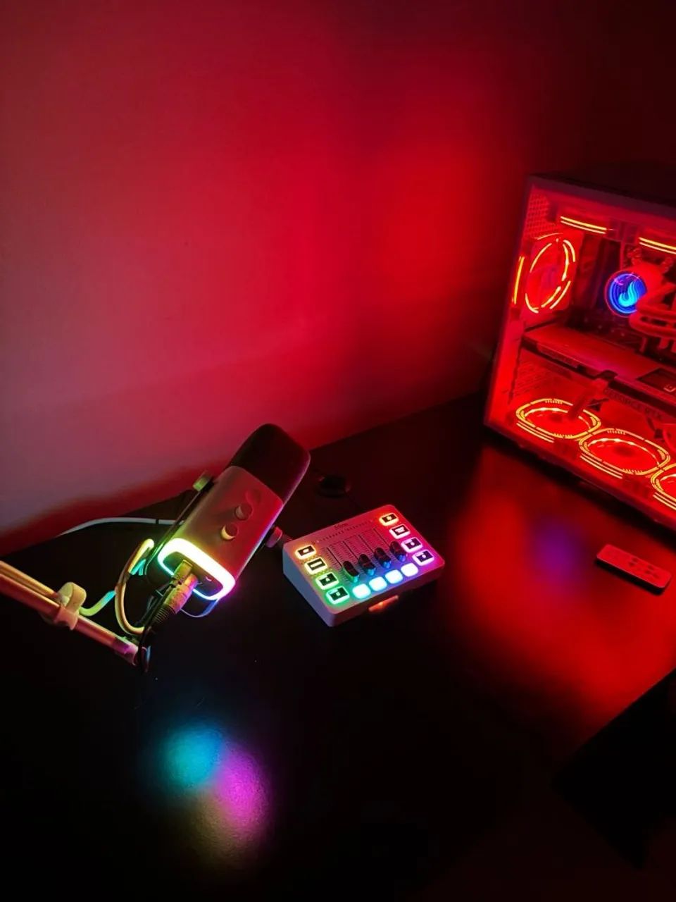 Microfone fifine + mixer + braço - Foto 3