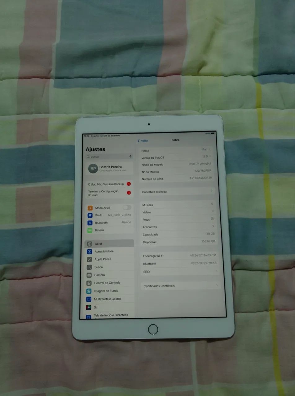 iPad 7ª Geração 128GB (Prata) - Foto 5