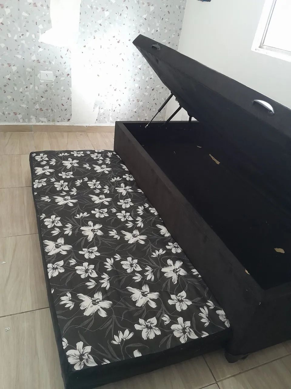 CAMA BOX BAÚ SOLTEIRO COM CAMA AUXILIAR 
