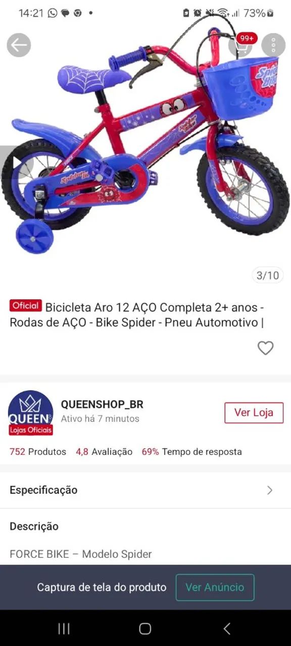 Bicicleta infantil  - Foto 3