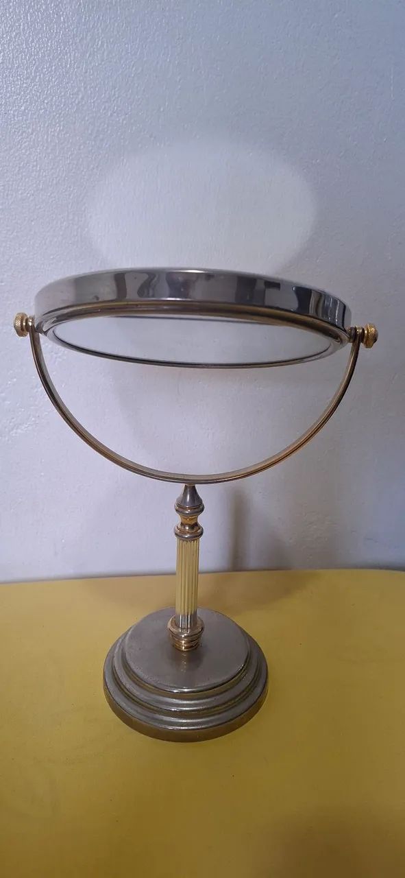 Espelho De Mesa Com Aumento Dupla-face Redondo - Foto 2