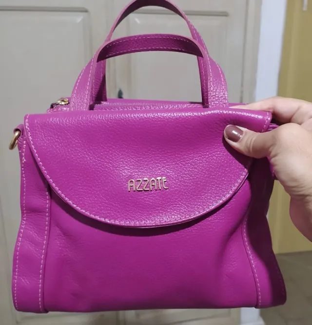 Bolsa de couro de mão com alça removível - Foto 2