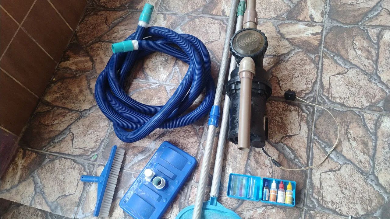 Kit material de limpeza de piscina completo  - Foto 2