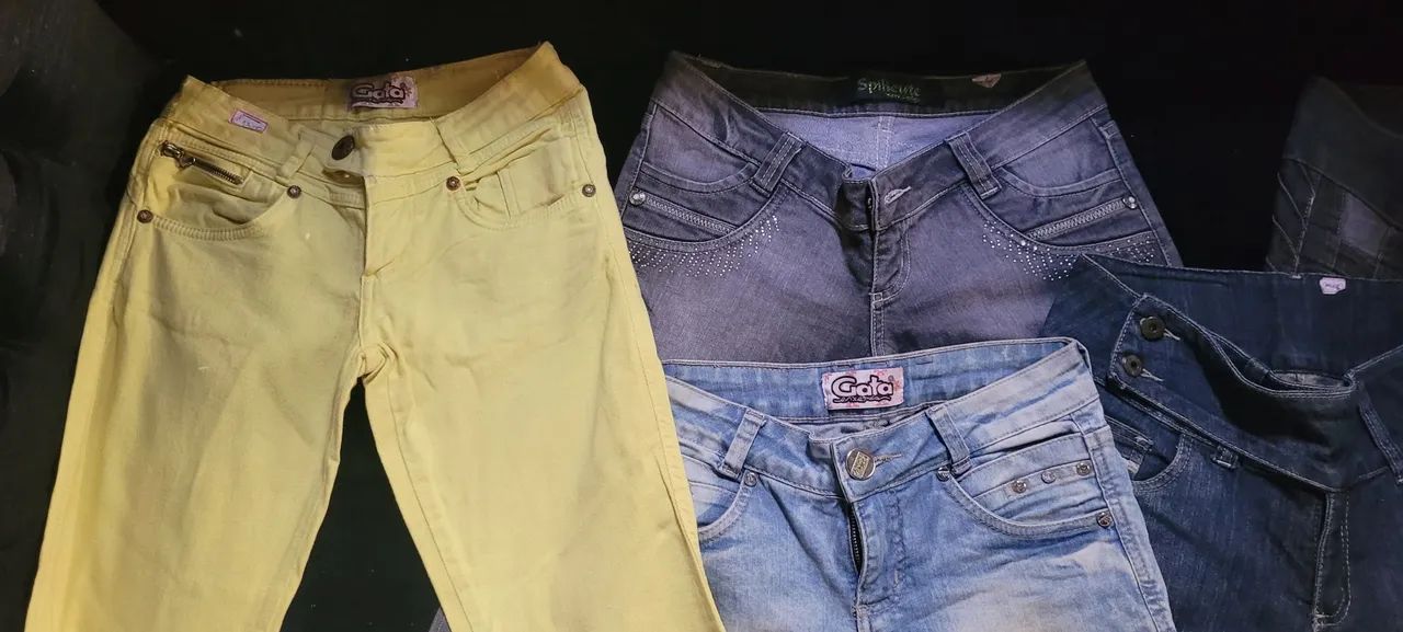 Lote 25 calças jeans para brechós bazar roupas usada em bom estado - Foto 3