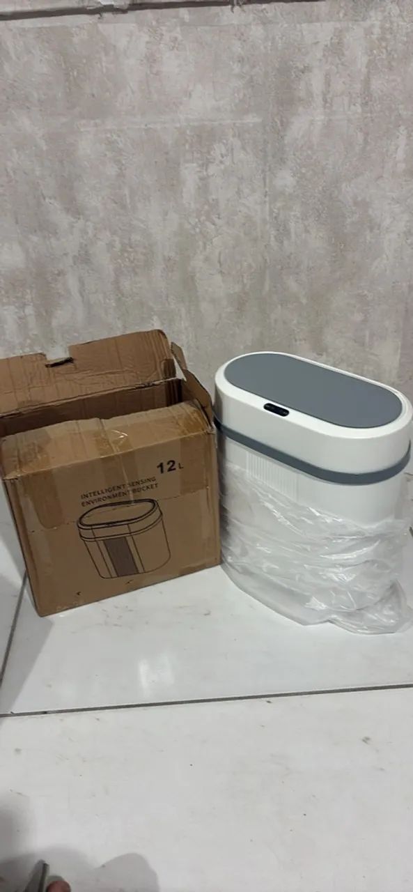 Lixeira inteligente automática com sensor de movimento de 12 litros