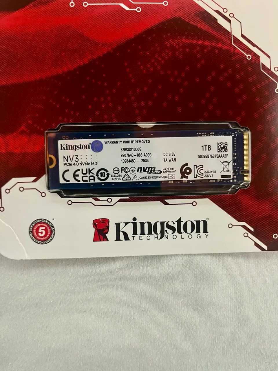SSD Nvme 1TB kingston NOVO R$ 600