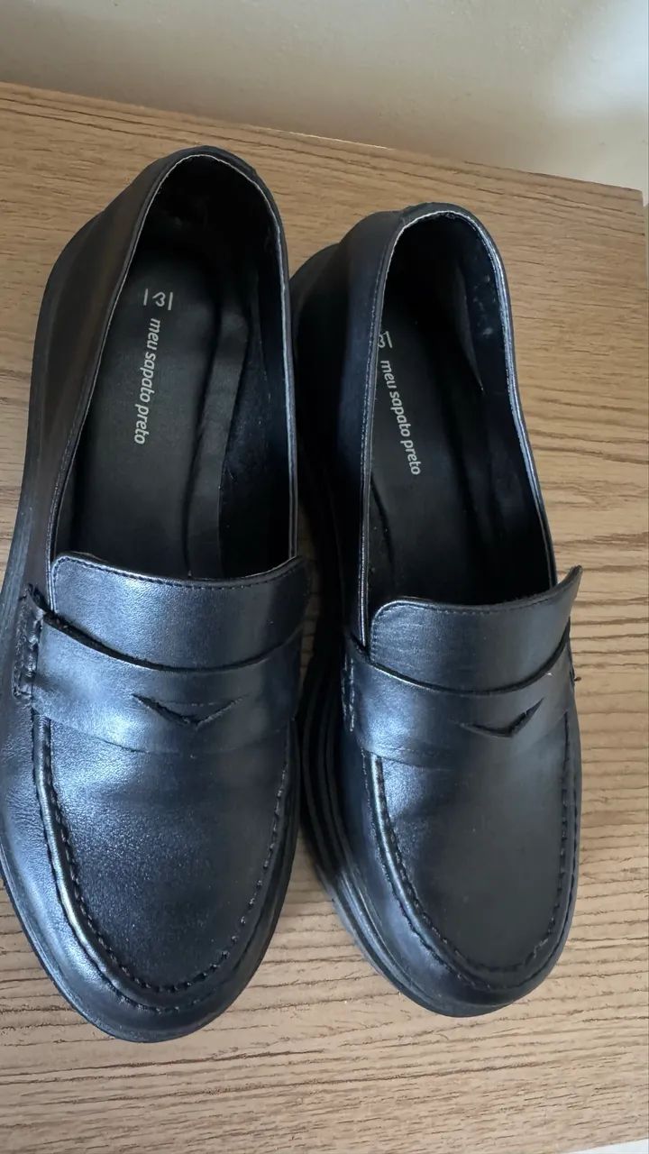 MOCASSIM COURO Nº 35 MARY BLACK 