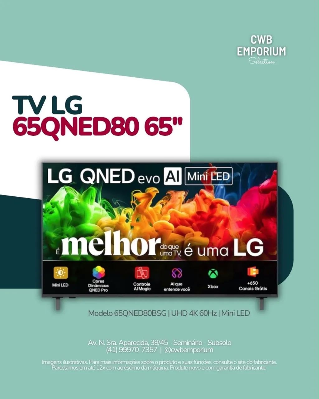 Smart TV LG QNED evo Mini LED AI 4K QNED80 65 polegadas 2026 - Foto 5