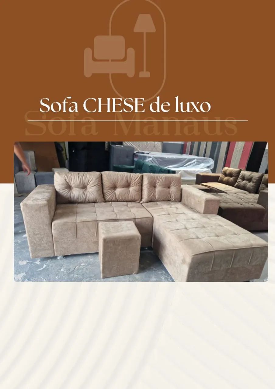 Sofá de canto com chaise 750$ - Manaus  - Foto 4
