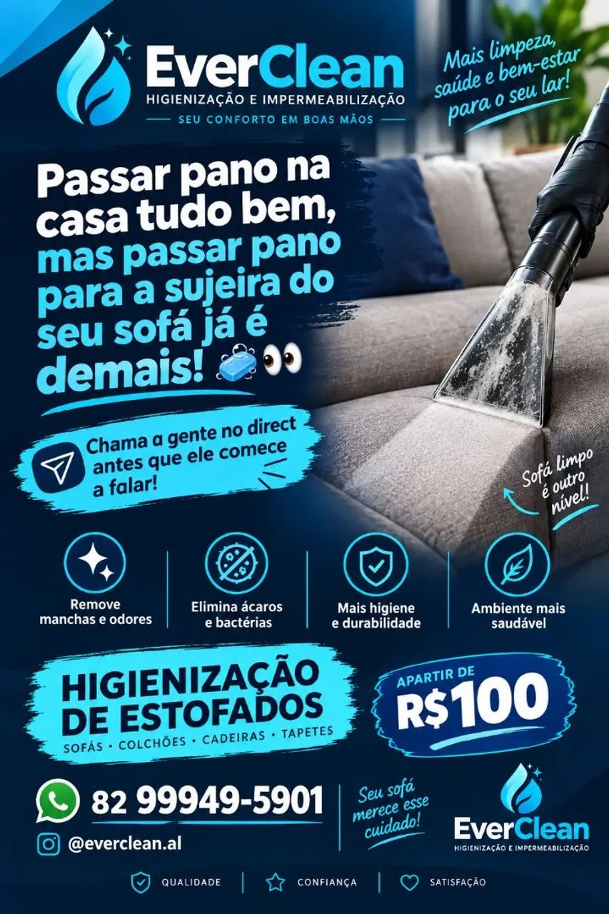 Everclean - Higienização de Estofados - Foto 4
