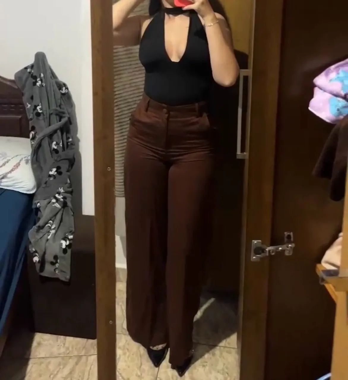 Calça marrom feminina 