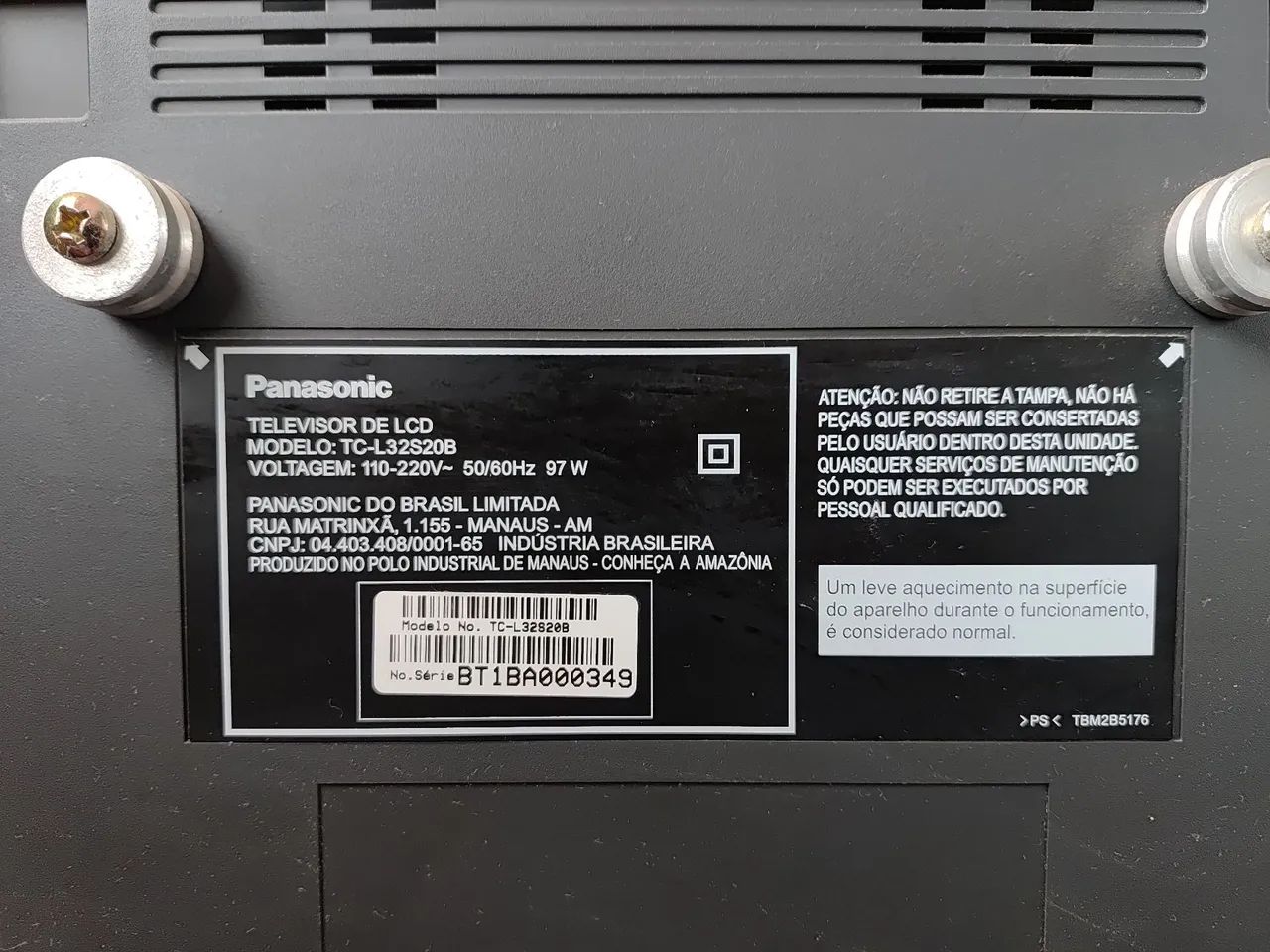 Tv Panasonic Viera 32 polegadas, Obs HDMI não funciona, para conectar algo usar entrada AV - Foto 3