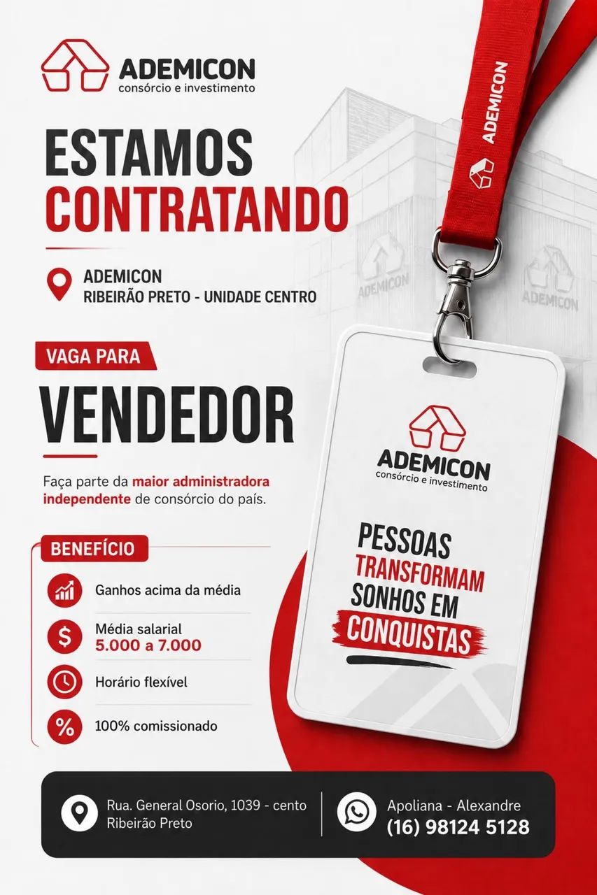 VAGA DE VENDAS