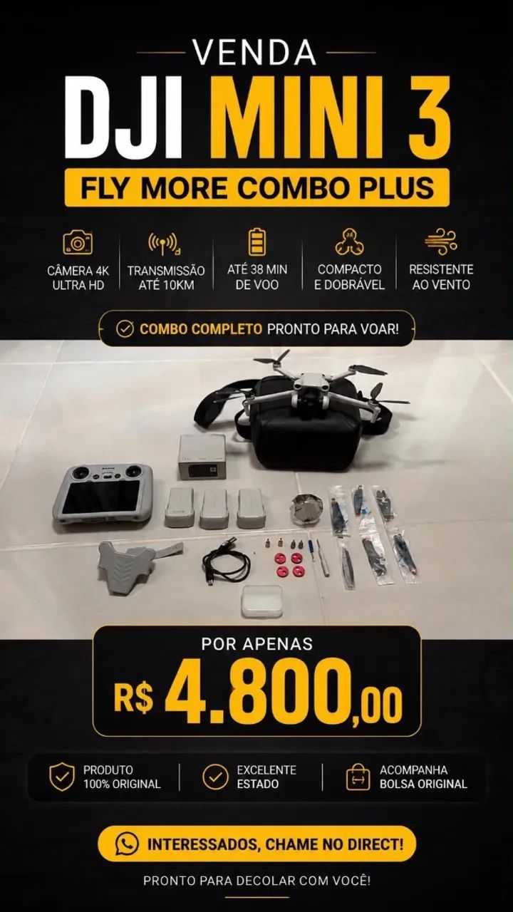 Drone DJI MINI 3 kit FLY MORE COMBO PLUS - Foto 3