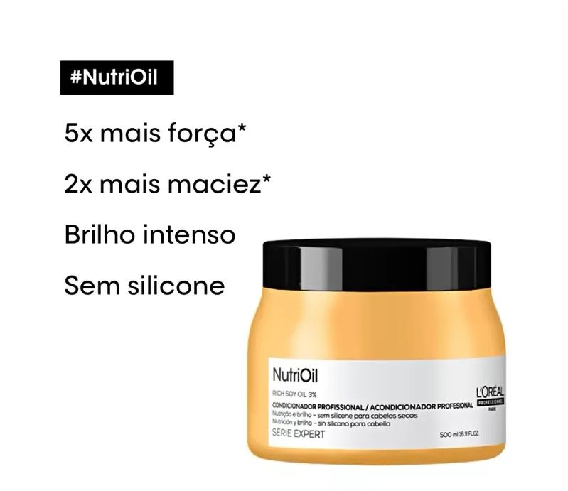 Máscara NutriOil Loréal 500g NOVA  - Foto 3