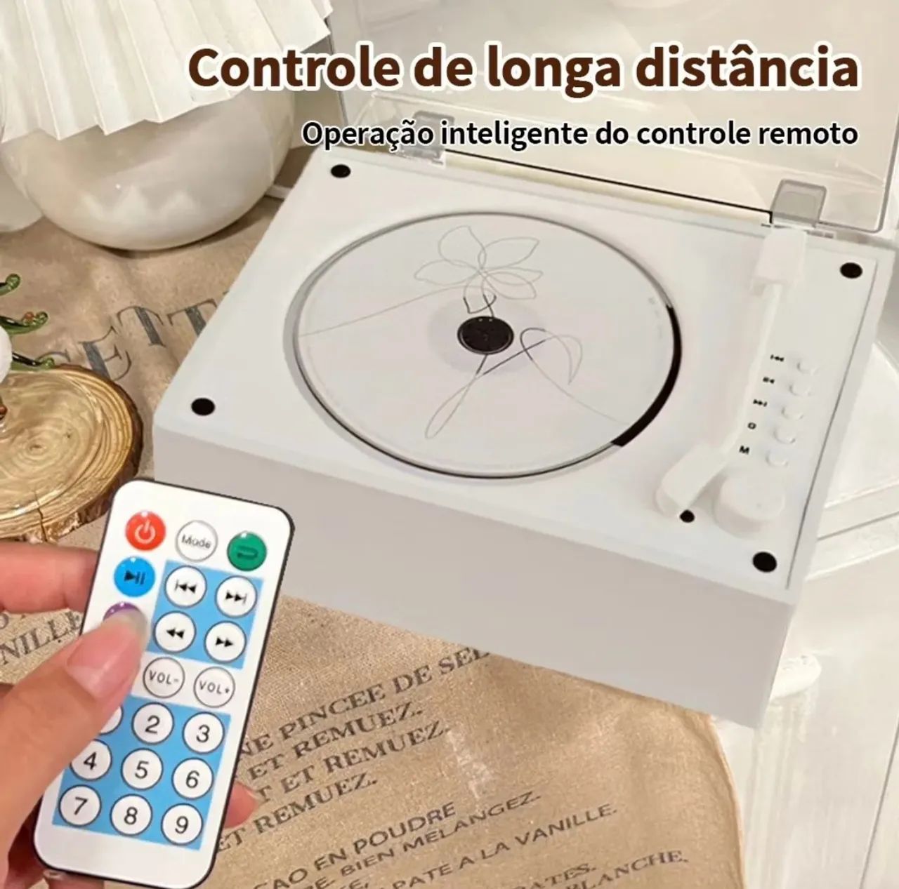 CD player toca cd retrô vitrola - Foto 4
