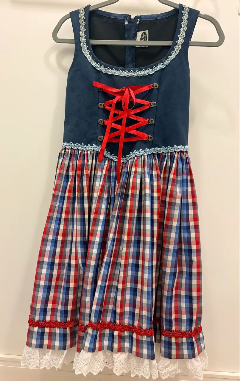 Traje Típico Alemão Infantil/Juvenil Dirndl (Tamanho 12) - Odete Trajes Blumenau