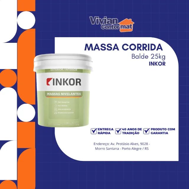 Massa Corrida Balde 25 Kg Inkor