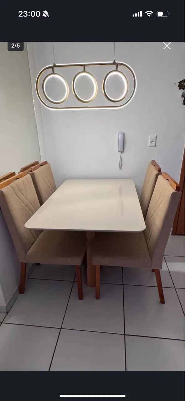 Conjunto de cadeiras seminovas em perfeito estado de uso  - Foto 2