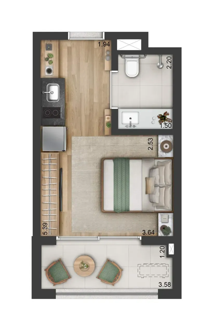 PLANTA 26m²